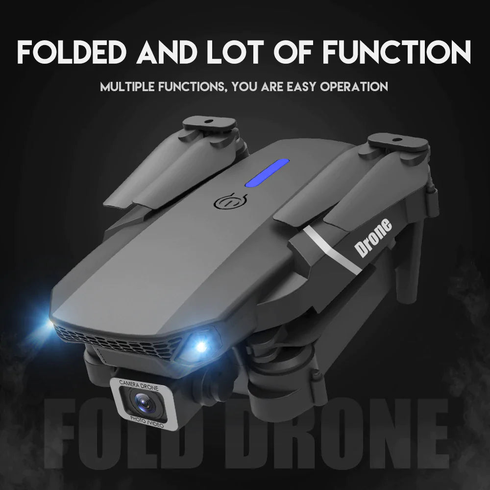 Dron RC Nuevo 2023 con Doble Cámara HD 4K WiFi FPV Plegable Cuadricóptero +4 Baterías