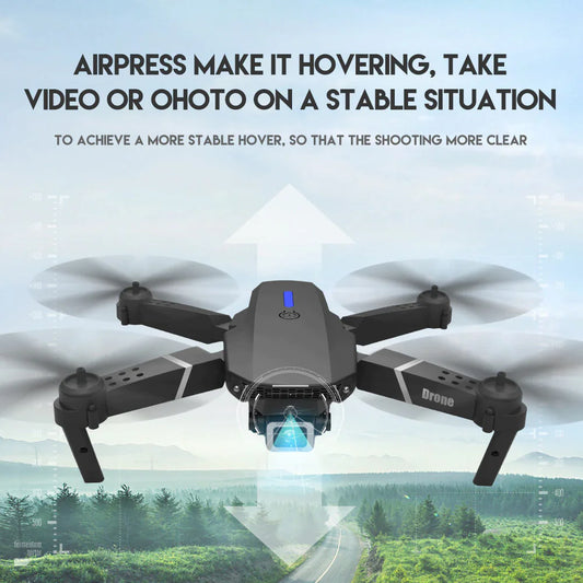 Dron RC Nuevo 2023 con Doble Cámara HD 4K WiFi FPV Plegable Cuadricóptero +4 Baterías