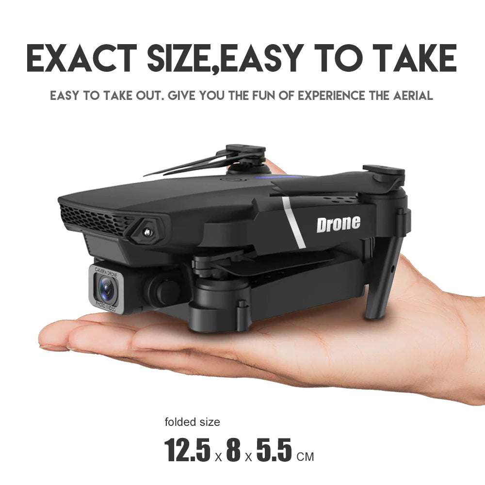 Dron RC Nuevo 2023 con Doble Cámara HD 4K WiFi FPV Plegable Cuadricóptero +4 Baterías